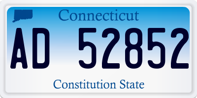 CT license plate AD52852