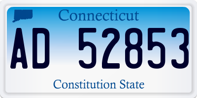 CT license plate AD52853