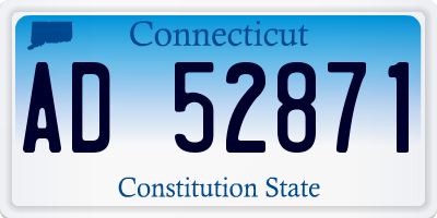 CT license plate AD52871