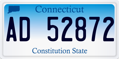 CT license plate AD52872