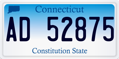 CT license plate AD52875