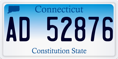 CT license plate AD52876