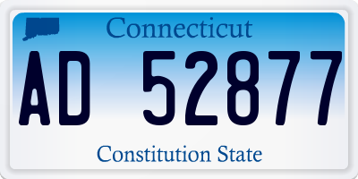CT license plate AD52877