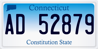 CT license plate AD52879