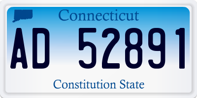 CT license plate AD52891