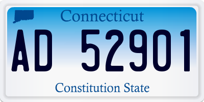 CT license plate AD52901