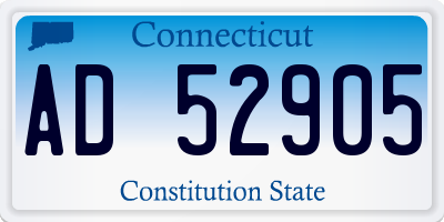 CT license plate AD52905