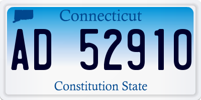 CT license plate AD52910