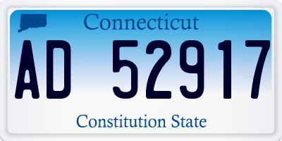CT license plate AD52917