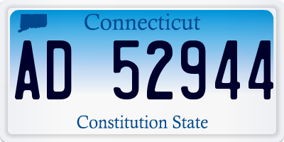 CT license plate AD52944