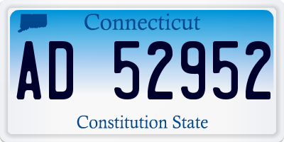 CT license plate AD52952