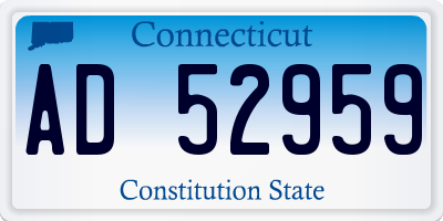 CT license plate AD52959