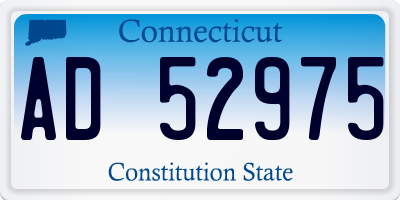 CT license plate AD52975