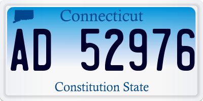 CT license plate AD52976