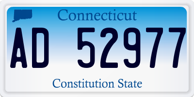 CT license plate AD52977