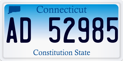 CT license plate AD52985