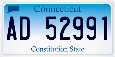 CT license plate AD52991