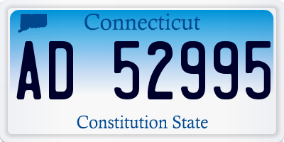 CT license plate AD52995