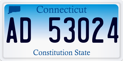 CT license plate AD53024