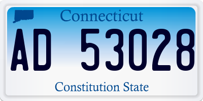 CT license plate AD53028