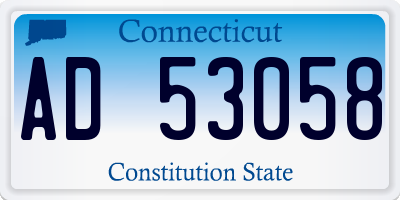CT license plate AD53058