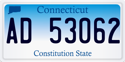 CT license plate AD53062