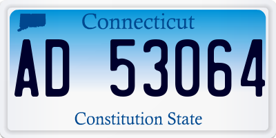CT license plate AD53064