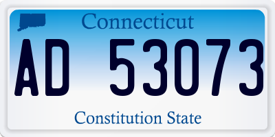 CT license plate AD53073