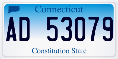 CT license plate AD53079