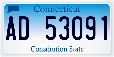 CT license plate AD53091