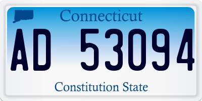 CT license plate AD53094