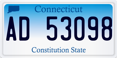 CT license plate AD53098