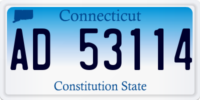 CT license plate AD53114