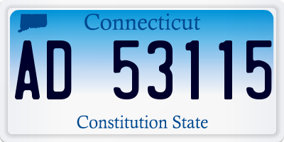 CT license plate AD53115