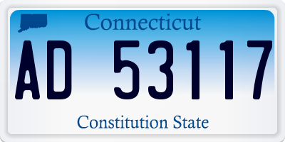 CT license plate AD53117