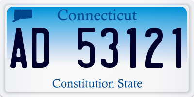CT license plate AD53121
