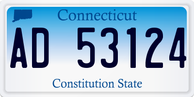 CT license plate AD53124