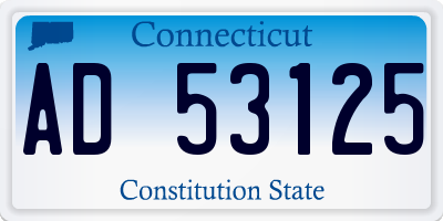 CT license plate AD53125