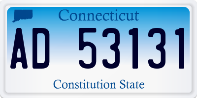 CT license plate AD53131