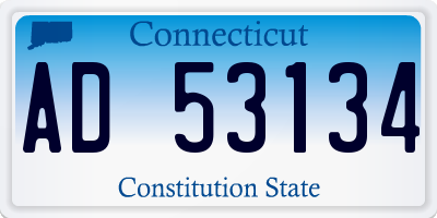 CT license plate AD53134