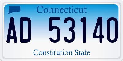 CT license plate AD53140