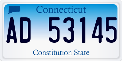 CT license plate AD53145