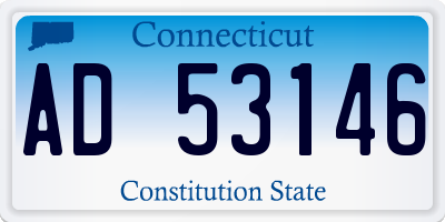 CT license plate AD53146