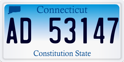 CT license plate AD53147