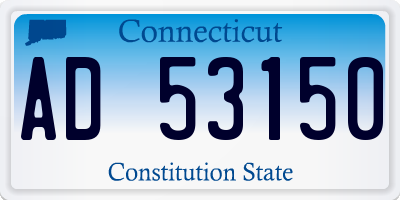 CT license plate AD53150