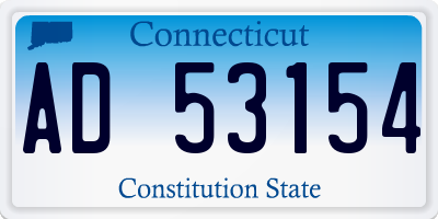 CT license plate AD53154
