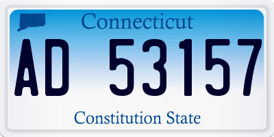 CT license plate AD53157