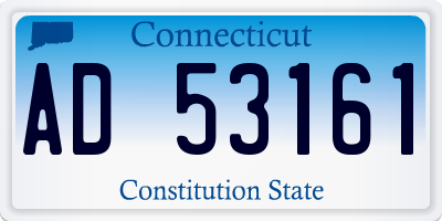 CT license plate AD53161