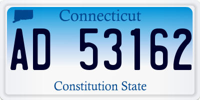 CT license plate AD53162