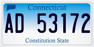 CT license plate AD53172